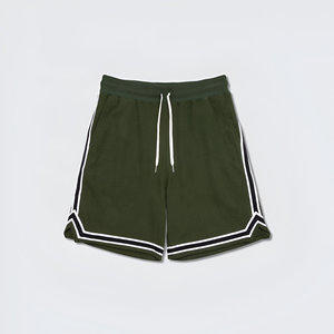 Short de survêtement en polaire uni pour hommes Short de survêtement essentiel à la mode pour hommes avec taille élastique - Product Image 2