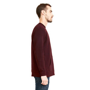 Sudadera de cuello redondo personalizada de algodón 100%, sudadera de mezcla de algodón básica de manga larga con logotipo personalizado liso para hombre - Product Image 3