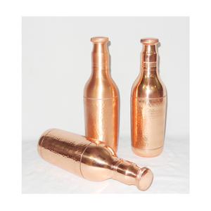 Bouteille d'eau en cuivre fantaisie moderne de qualité supérieure conception de champagne bouteille de champagne en cuivre bouteille d'eau en cuivre massif de haute qualité - Product Image 1