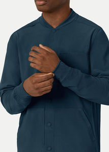 Femmes col en v à manches longues élastique Scrubs costume hauts en gros soins infirmiers survêtement ensembles uniforme d'hôpital écologique pour Salon de beauté - Product Image 5