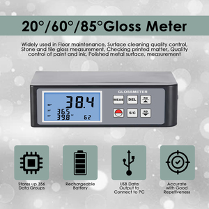 Mètre de brillance numérique pour surfaces, revêtement en poudre, multi-angles 20 60 85, angle de mesure, peinture, revêtement, impression, pierre, céramique - Product Image 2