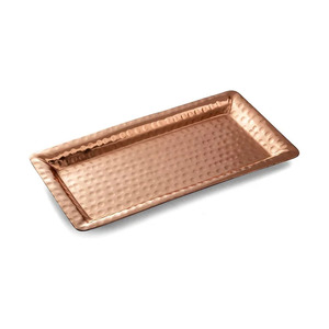 นักออกแบบอเมริกันหรูหราสีเงินเหล็กโลหะถาดเสิร์ฟข้าวรูปทรงที่ดีที่สุดงานฝีมือตกแต่งโลหะ - Product Image 5