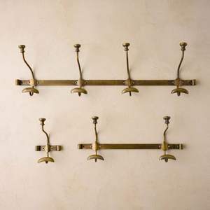 Crochets muraux en laiton massif fabriqués à la main avec des crochets muraux en laiton poli doré fini antique au meilleur prix - Product Image 6