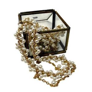 กล่องเครื่องประดับทองเหลืองและแก้วแฟนซีคุณภาพสูงกล่องเครื่องประดับกล่องเครื่องประดับสำหรับตกแต่งและให้เป็นของขวัญ - Product Image 5