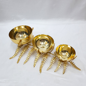 Luxueux laiton plaqué or acier inoxydable métal brûleur fantaisie support porte-encens brûleur Mabkhara - Product Image 1
