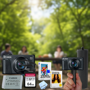 40MP Compact Vlogging Digital <b>Camera</b> with 4K Resolution and 64GB Memory Card <b>Stabilizing</b> Feature - Product Image 2