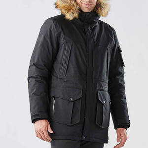 Vestes parka d'hiver chaudes pour hommes en vente en ligne, couleur unie, à capuche, décontractées, épaisses, chaudes, streetwear - Product Image 1