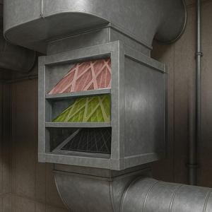 Acti MXPFT-007 20x20 Armoires de filtration de charbon pour systèmes CVC avec 5 rangs - Product Image 5