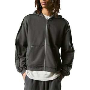 Sudadera con Capucha Holgada de Alta Calidad Personalizada, Estilo Urbano Vintage con Parches y Costuras, Sudadera con Capucha para Mujer - Product Image 1