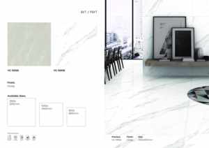 Carreaux de sol et de mur en porcelaine brillante 1200x1200 aspect marbre grand format - Product Image 3