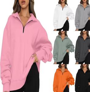 Sweats à capuche avec logo personnalisé haute qualité pour femmes décontracté à la mode polaire sweat à capuche zippé Streetwear acheter sweat à capuche tendance - Product Image 2