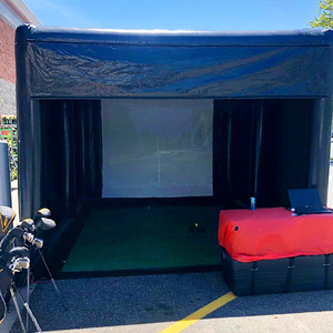 Simulador de <span class=keywords><strong>Golf</strong></span> inflable, jaula, tienda de campaña, recinto de simulador de <span class=keywords><strong>Golf</strong></span> para interiores y exteriores con pantalla de proyección, bomba de aire para entrenamiento de <span class=keywords><strong>Golf</strong></span> - Product Image 2