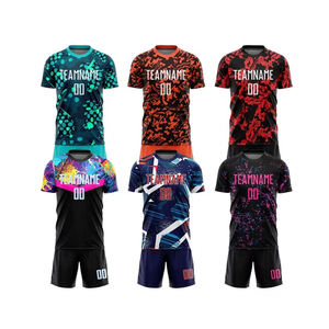 Maillot unisexe personnalisé de haute qualité 100% polyester imprimé par sublimation Tissu respirant pour les événements sportifs Vêtements décontractés Football - Product Image 6