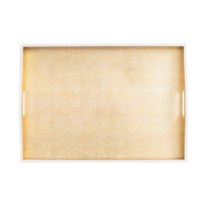 Meilleur Design Grand Rectangle Or Laque Plateau de Service avec Poignée Vente en Gros pour Bar Hôtel Restaurant pour le Vietnam - Product Image 3