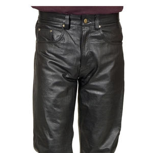 Precio razonable Servicio OEM Bajo MOQ Hombres Pantalones de cuero en stock Más exigentes Pantalones de cuero de alta calidad para adultos para la venta - Product Image 3