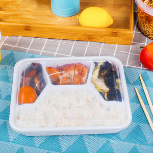 Fiambrera rectangular de plástico para comida, contenedores desechables de plástico para llevar comida - Product Image 4