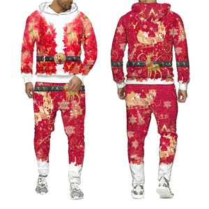 Nuevo traje personalizado de moda para hombre sublimado de algodón pesado para niños conjuntos de chándales de lana personalizados para hombres - Product Image 2