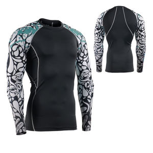 <b>Top</b> Quality Sports Wear <b>Men</b> Gym MMA Clothing Rash Guard <b>Swimming</b> Rash Guard With Sublimation Long Sleeve - Product Image 3
