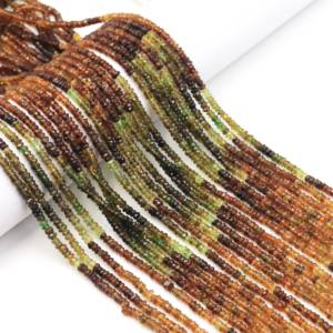 Turmalina Natural de Primera Calidad, 13 Pulgadas de Largo, 3.5-4.5 mm, Fabricación de Piedras Preciosas en India, Cuentas de Turmalina Multicolores - Product Image 2