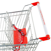 Chariot de courses commercial double couche en promotion – Design asiatique, livraison directe de Chine pour supermarchés et centres commerciaux, facile à utiliser