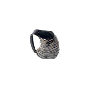 Tasse en céramique Viking noire classique poignée en corne de buffle bon prix tasses en corne de buffle naturelle pour bière vin hydromel bière/corne à boire - Product Image 2