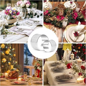 Servilleteros de metal chapados en plata de lujo Diseño moderno de alta calidad para bodas Fiestas y otras ocasiones Surtido y regalo - Product Image 3