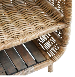 Mayorista superventas Rectangular Alto Tronco de Ratán y Carro para Encender Cesta Apilable Soporte de Leña para Chimenea - Product Image 3