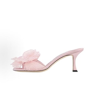 Sandalias de tacón de encaje con diseño floral de la serie 70 de alta calidad JC Skye para mujer, punta cuadrada, tacón de 7 cm. - Product Image 2