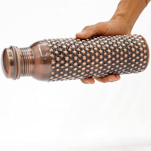 Bouteilles en cuivre de luxe écologiques Couvercles étanches Prix de gros Artisanat HF pour les cadeaux d'anniversaire de mariage Bouillant Applicable - Product Image 1