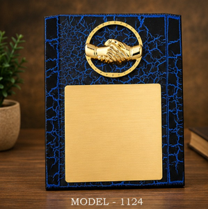 Placa de reconocimiento chapada en oro modelo 1124, duradera, para actividades promocionales - Product Image 1