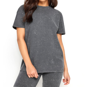 T-shirt à manches courtes 100% coton de haute qualité pour femmes, décontracté et confortable avec col rond pour l'été - Product Image 2