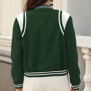 Chaqueta Universitaria Corta Personalizada al por Mayor para Mujer, Nuevo Diseño 2025, Chaqueta Universitaria Femenina Hecha a Medida con MOQ Bajo - Product Image 2