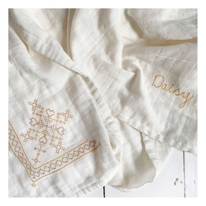 Top Muslin Squares Bamboo Cotton Swaddle Blanket Saliva Towel Burp Cloths for New Born Baby Plaid Newborn Cloth Diaper 60x60cm - Product Image 5