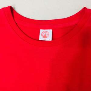 Camiseta de Manga Corta para Hombre, Talla Grande, 100% Algodón, Roja, Transpirable, con Diseño Personalizado en la Parte Delantera, 180 GSM, Impresión Serigráfica, Marca Privada - Product Image 2