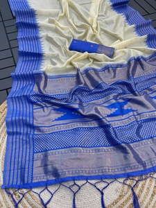 Kanjivram Soie douce Or pur Zari Designer indien Saree traditionnel le plus vendu pour mariage Festival porter avec chemisier ethnique - Product Image 3