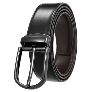 VATLTY, nuevo cinturón Reversible para hombre, Natural cuero de vaca, aleación de Zinc duro, hebilla plateada, cinturón marrón, pantalones de cuero genuino, cinturón para hombre - Product Image 6