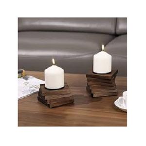 Nouveau design bougeoir en bois fait à la main taille personnalisée nouveauté 2024 décoration de table support de bougie parfumée en bois élégant - Product Image 2