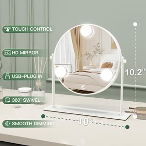 Gương trang điểm LED với ánh sáng máy tính để bàn Net người nổi tiếng nữ lấp đầy ánh sáng gương nhỏ in phong cách ký túc xá Máy tính để bàn di động - Product Image 3