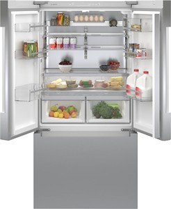 Réfrigérateur à portes françaises en acier inoxydable série M/B 800, 36 pouces, portable, alimenté par batterie, anti-traces de doigts - Product Image 3