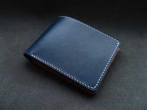 Venta al por mayor de cuero de lujo Bi Fold cartera delgada de cuero genuino RFID bloqueo monedero con logotipo personalizado 2017 - Product Image 3