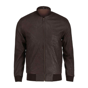 Chaqueta de Cuero Genuino para Hombre al por Mayor, Estilo Motero, Logotipo Personalizado, Fabricante OEM, Proveedor de Ropa de Abrigo de Invierno - Product Image 1