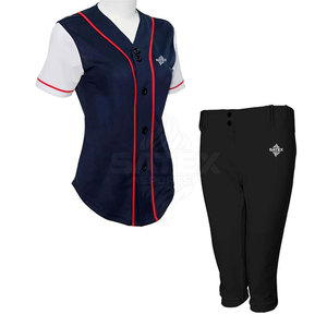 Concevez vos propres uniformes de softball respirants 100% polyester Couleurs et tailles personnalisées Vêtements d'équipe - Product Image 4