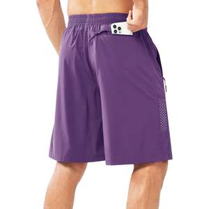 กางเกงขาสั้นผ้าโพลีเอสเตอร์ระบายอากาศได้ดีสำหรับผู้ชายกางเกงขาสั้นออกกำลังกายสำหรับใส่ไปยิมน้ำหนักเบา - Product Image 2