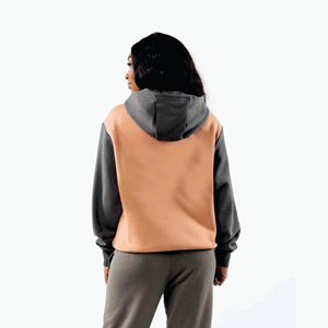 Vêtements de rue de grande taille Sweat-shirt à capuche unisexe en coton mélangé personnalisé imprimé bouffant sur toute la surface pour hommes - Product Image 3