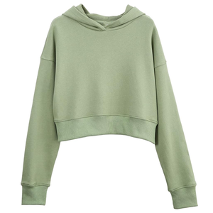 เสื้อฮู้ดสวมหัวแบบสวมหัวผ้าคอตตอน100% เทอร์รี่สไตล์ลำลองยาวสั้นด้านหน้าพิมพ์โลโก้เป็นเส้นสำหรับฤดูหนาว - Product Image 4