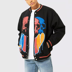 Chaqueta de bombardero Unisex personalizada de alta calidad para hombre, chaqueta blanca de lana Varsity Letterman para invierno con parche, novedad de 2024 - Product Image 4