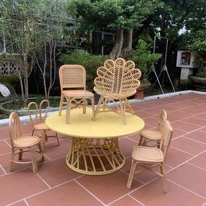 Nouvelle chaise en rotin de style moderne pour enfants meubles de maison en osier en bois pour le salon chambre à coucher hôtel parc usage extérieur - Product Image 1