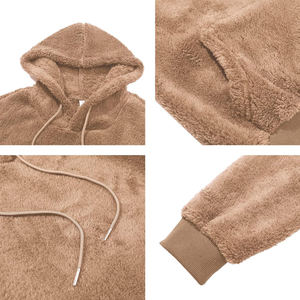 Men's Winter Fashion Color Block Hoodie <b>Thick</b> <b>Fleece</b> Pullover Sweatshirt with Embossed Printing Embroidered Techniques Plus Size - Product Image 6