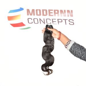 Extensions de cheveux humains de temple indien noir vierge brut non transformé vente en gros de paquets Bodywave naturels cheveux humains alignés sur les cuticules - Product Image 6