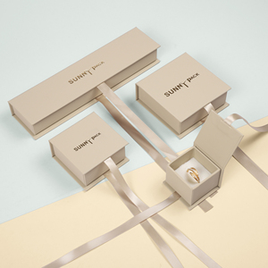 Nắng gói OEM đồ trang sức bao bì hộp sang trọng Vòng cổ bông tai vòng quà tặng bao bì giấy hộp đồ trang sức với Ribbon - Product Image 3